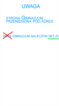 Mobile Screenshot of gimnazjum.naleczow.net