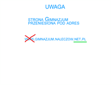 Tablet Screenshot of gimnazjum.naleczow.net